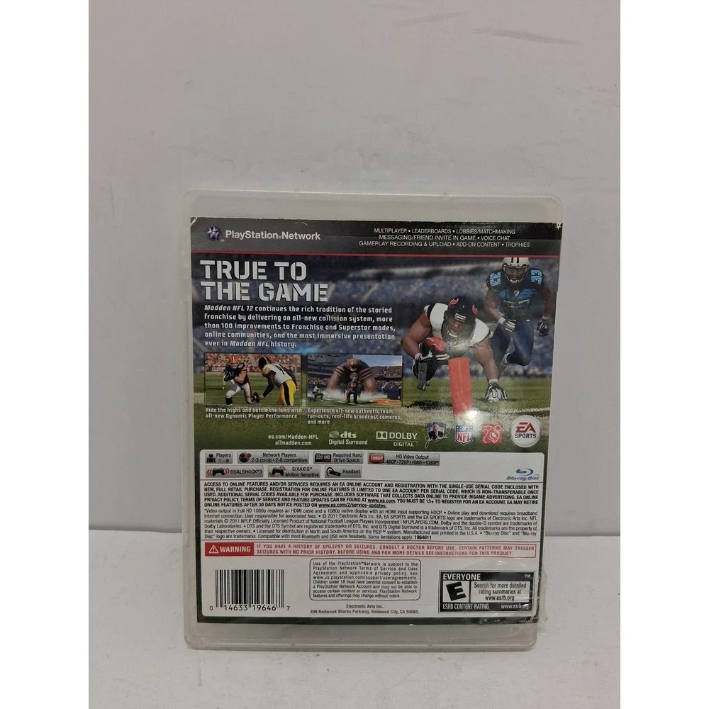 Madden NFL 12 Sony PlayStation 3 PS3 EA Sports Football Game CIB Complete